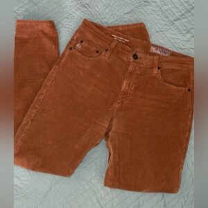 AG Adriano Goldschmied Women's Orange Corduroy Jeans